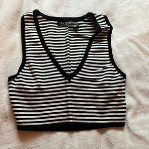 Deep V crop top